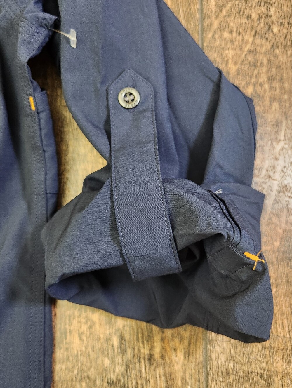 Ariat Rebar VentTEK DuraStretch Work Shirt Womens Large Navy Blue Pocket UPF 50 - Picture 3 of 8